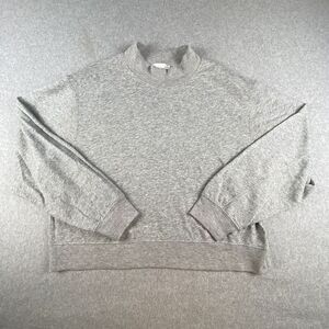 Ten Sixty Sherman Sweatshirt Womens Medium Gray Heathered Cropped Pullover‎